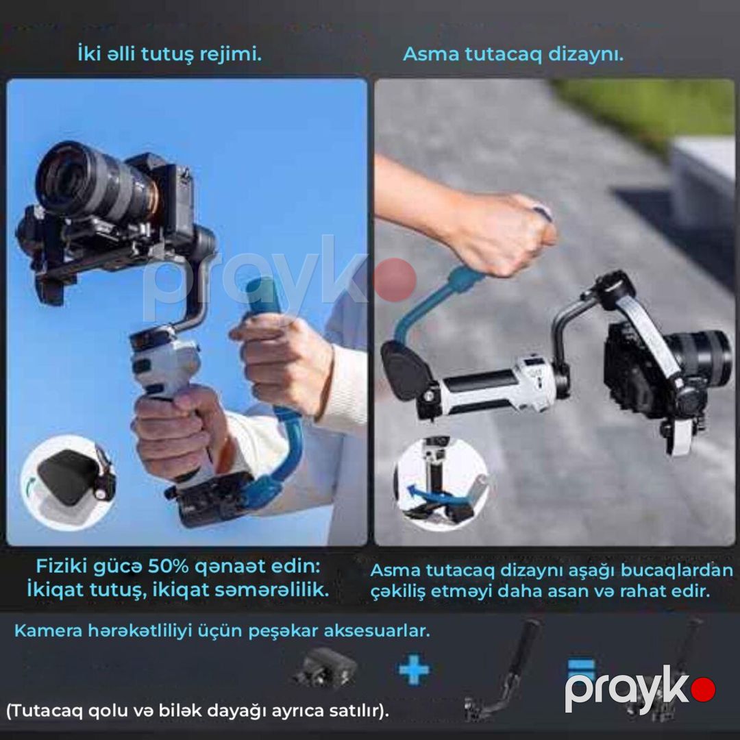 Zhıyun bilək dayaqlığı üçün asma tutacaq Weebill 3S/Weebill 3E — Foto və video texnikası, Bakı (4)