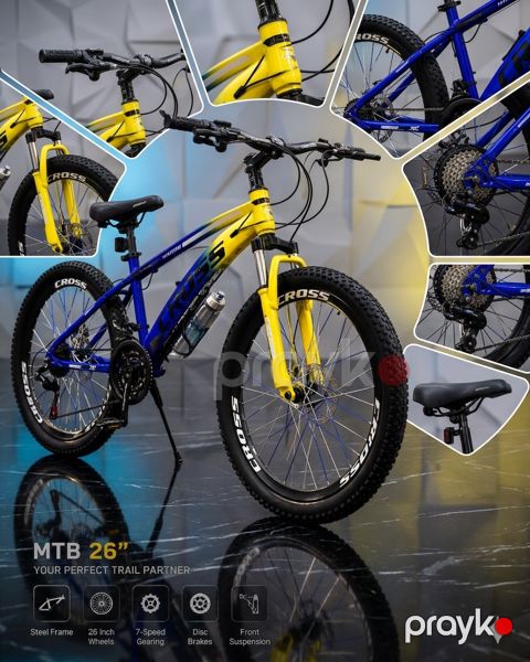 Dağ velosipedi Cross MTB 29" göy/sarı — Bakı