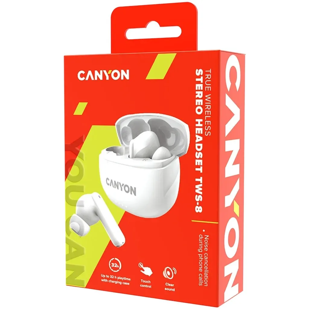Qulaqlıq Canyon TWS8 White (CNS-TWS8W) — Mallar, Bakı (5)