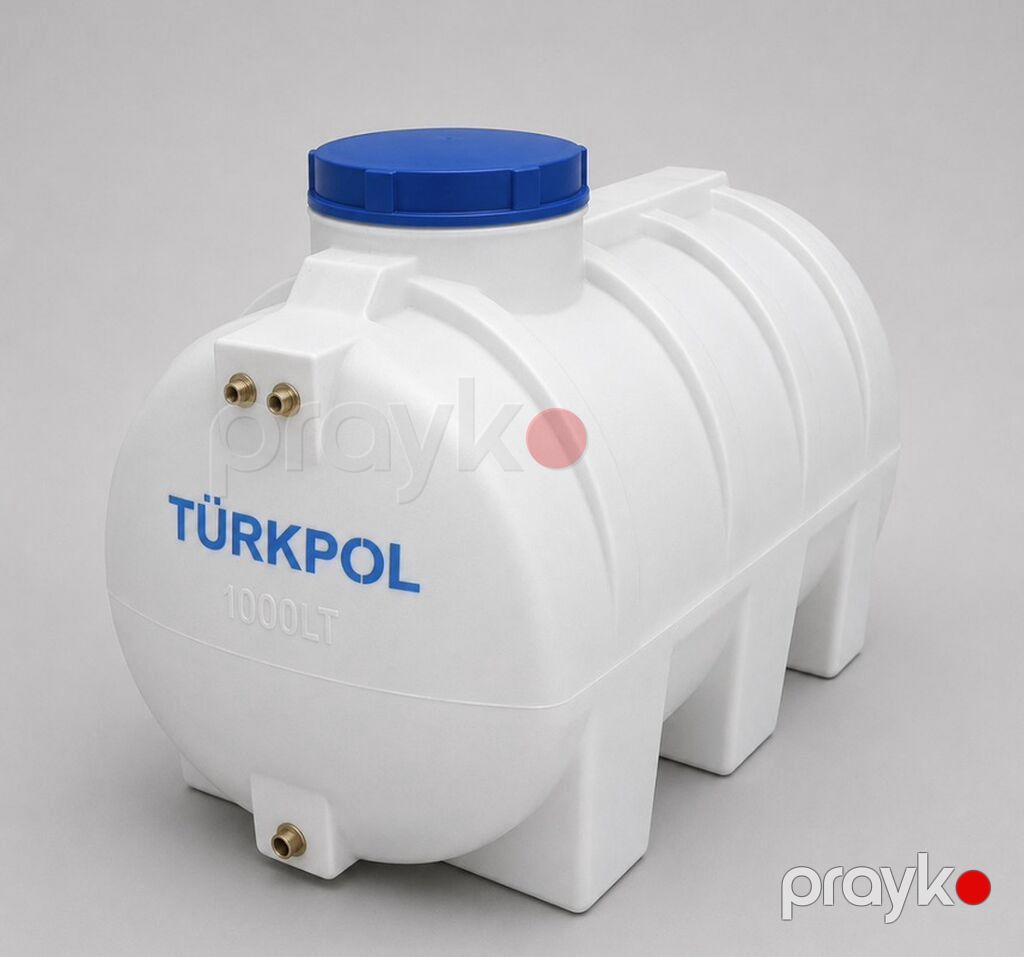 Türkpol 1000 LT horizontal su çəni - Həcm: 1000 litr - Tip — Su çənləri, kanisterləri, bochkalar, Bakı (2)