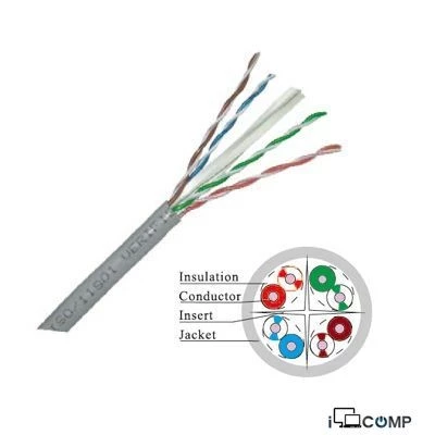 Vcom cat 6 utp cable 305m Grey (NC-614-305.0) — Bakı