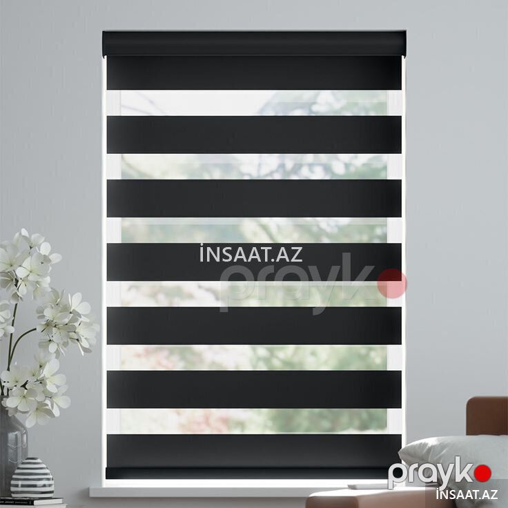 zebra jalüzzlərr — Pəncərələr, qapılar, balkonlar, Bakı (2)