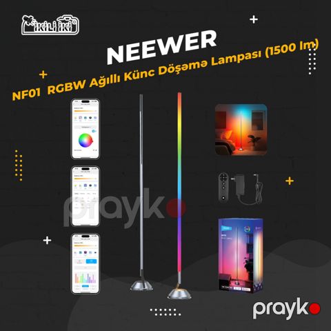 Künc döşəmə lampası Neewer NF01 Rgbw — Bakı