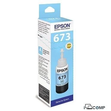 Epson 673 Light Cyan ink bottle (C13T67354A) — Bakı