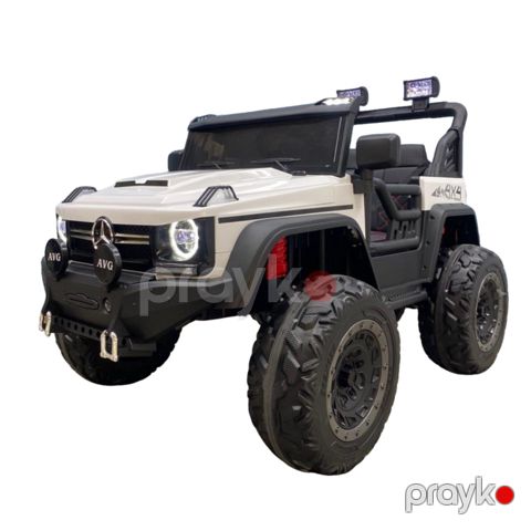 Uşaq elektromobili TB-TRUCK4x4 azr0057 faralarla, ağ/qara — Bakı