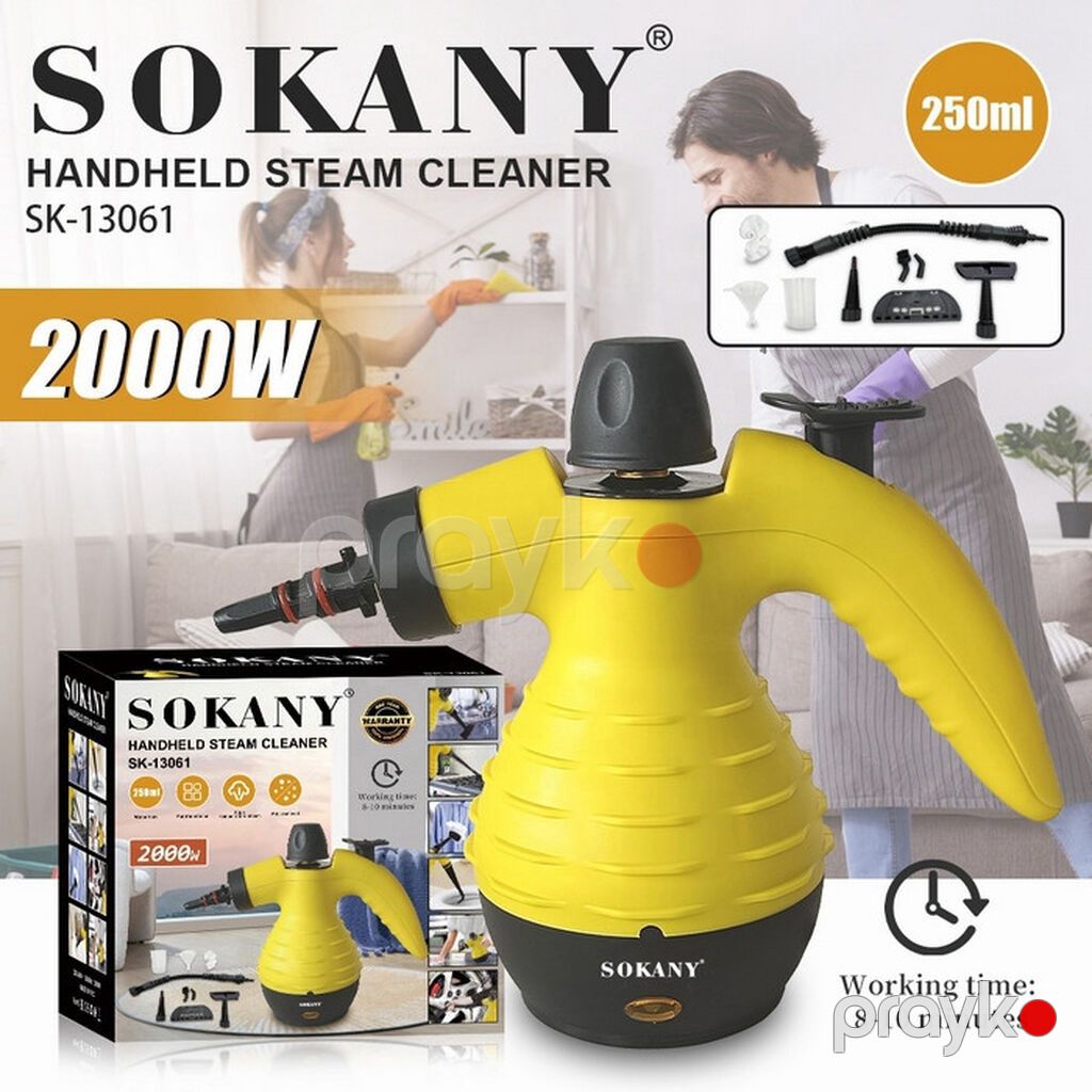 2340 Məhsulun adı: Buxar təmizləyicisi Sokany SK-13061 2000 W sarı — Buxar soxucu, Bakı (2)