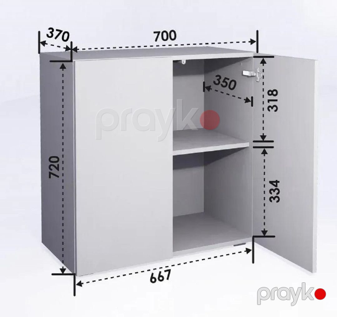Komod 13900501, Ldsp, ağ, 72x37x70 sm — Mallar, Bakı (3)