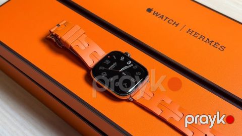 Apple Watch 11/46 Hermes Original Orange Band — Bakı