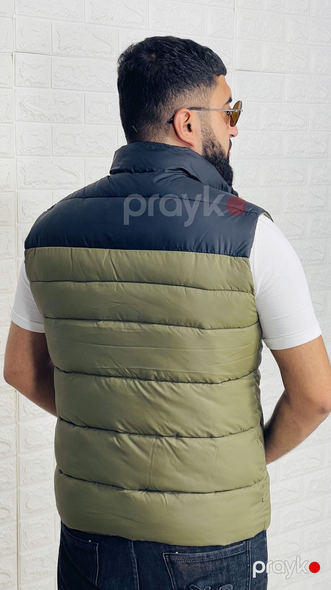 Kişilər üçün qalın jilet 1415-06100, yaşıl, polyester, ölçü L — Mallar, Bakı (3)
