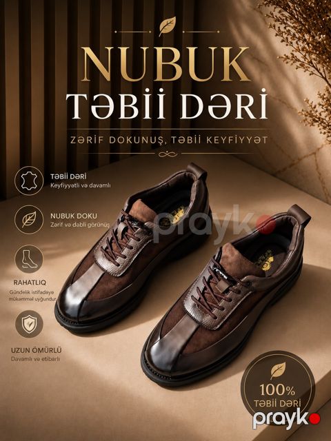 Kişilər üçün krosovkalar 2698, qəhvəyi, nubuk/təbii dəri, ölçü 40 — Bakı