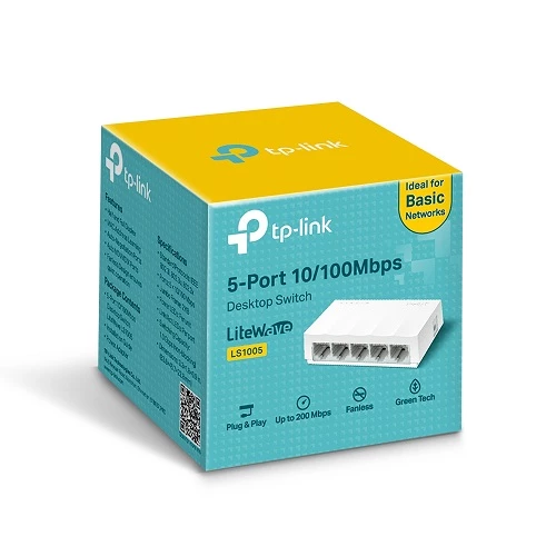 TP-Link LS1005 5-Port 10/100Mbps Desktop Network Switch — Şəbəkə və server avadanlığı, Bakı (3)