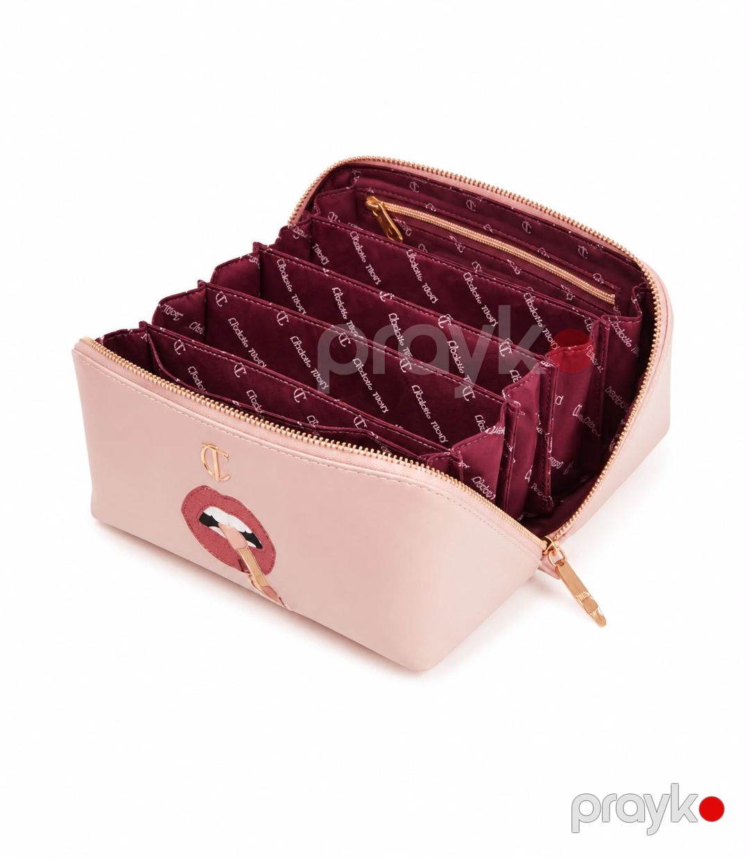 Kosmetik çanta Charlotte Tilbury, çəhrayı, 22x12x8 sm, 5 bölmə — Mallar, Bakı (2)