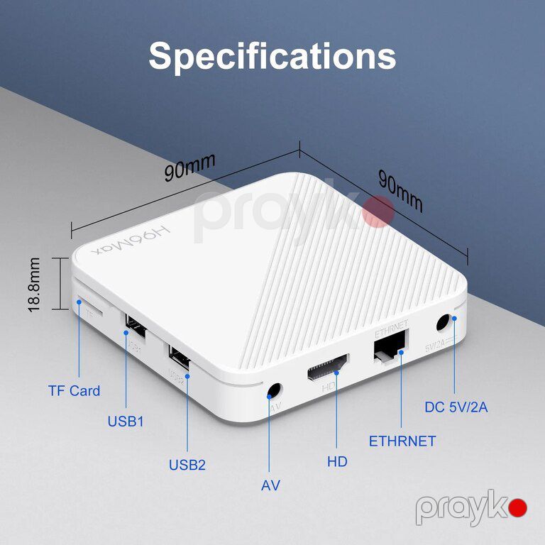 TV Box "H96MAX Ultra Android 14" 5G 4K — TV və Video, Bakı (9)