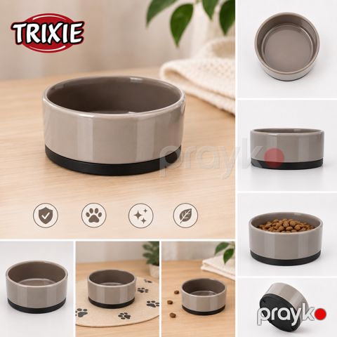 İtlər və pişiklər üçün kasa Trixie, keramika, boz, 12 sm — Bakı
