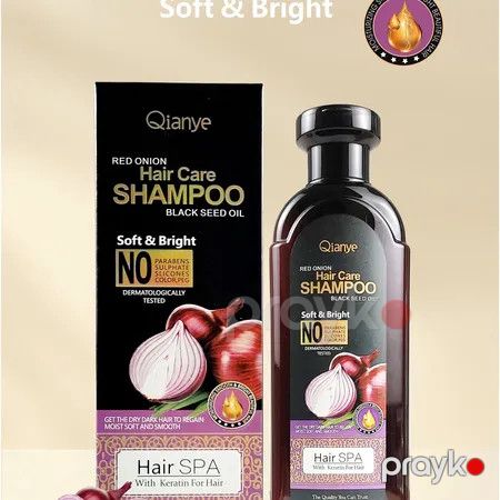 Şampun Qianye Red Onion Qırmızı Soğan & Black Seed Oil, 500 ml — Bakı