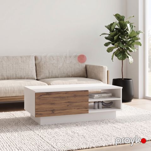 Jurnal masası, Ldsp, Ağ/Votan, 100x60x35 sm — Bakı