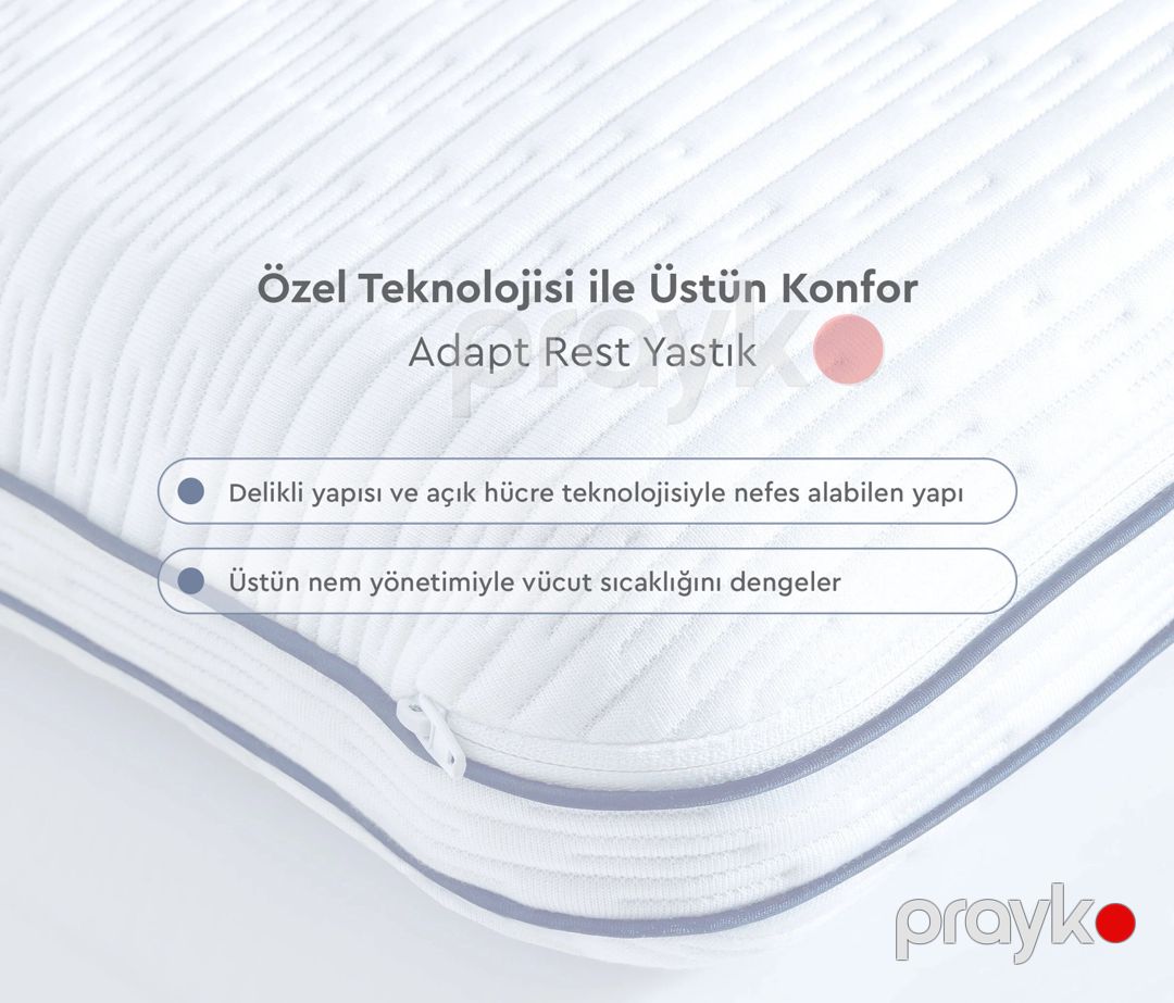 Ortopedik yastıq Yataş Adapt Rest, poliuretan, 40x60x12 sm, ağ — Mallar, Bakı (3)