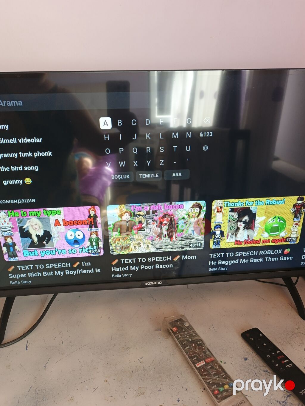Yoshiko 32" LED televizor cəmi 2ay işlənib karopkasi senedi var — Televizorlar, Xırdalan (9)