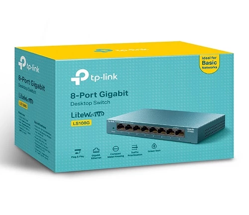 TP-Link LS108G 8-Port Gigabit Desktop Switch — Şəbəkə və server avadanlığı, Bakı (3)