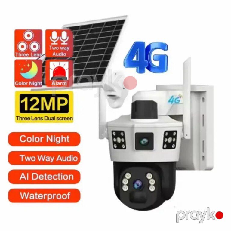 Simsiz 4G sim kartlı Solar ptz 2 kameralar 360° 8mp/4K — Ağıllı ev və təhlükəsizlik, Bakı (7)