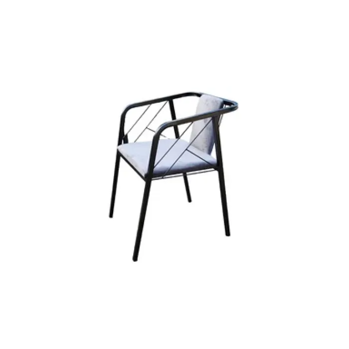 Paslanmaz Polad Stul EFM-0180 – Qara/Boz (80x45x40 sm) — Bakı