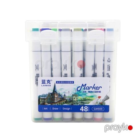 PRC LK909-48 İkitərəfli Flomaster Dəsti — Bakı