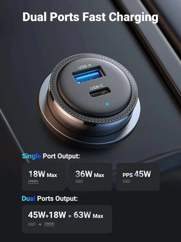 Avtomobil üçün charger Ugreen 63W Car Charger — Mallar, Bakı (5)