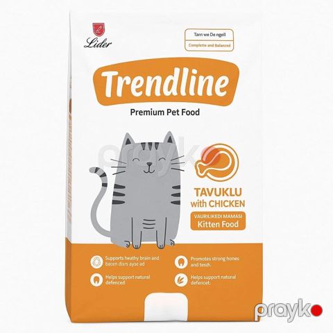 Quru yem Trendline pişik balaları üçün toyuqlu, 1 kq — Bakı