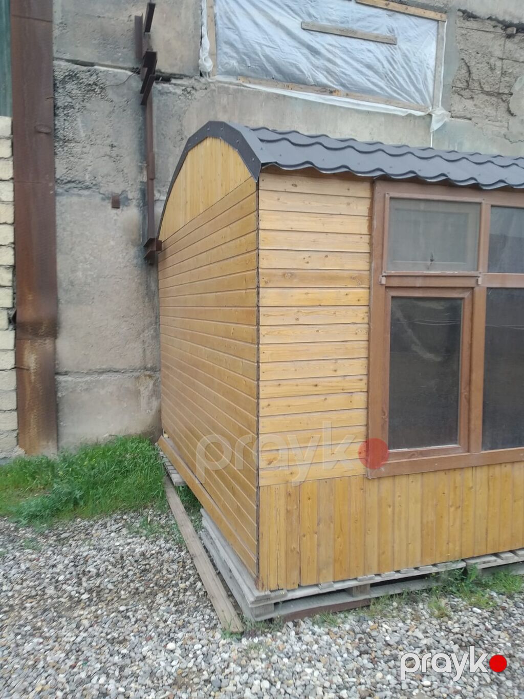 Taxta mobil kiçik ev/konteyner-buda (taxta daxma) - Korpus: tamamilə — Hazır konstruksiyalar, Xaçmaz (4)