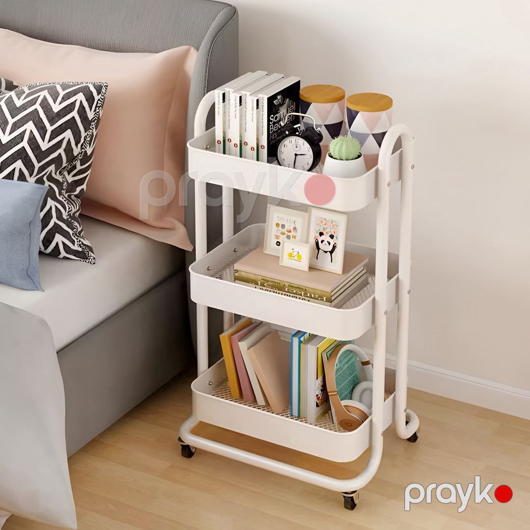 Etajerka 87543, paslanmayan polad, ağ, 94x44x30 sm — Mallar, Bakı (3)