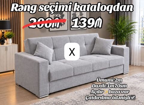 Qonaq otağı üçün açılıb-yığılan divan - Rəng seçimi kataloqdan — Sofas
