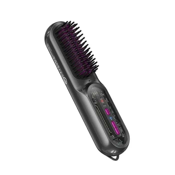 Hoco HP45 Elektrik Saç Düzləşdirici Fırça 190°C Type-C Simsiz 4000mAh — Bakı