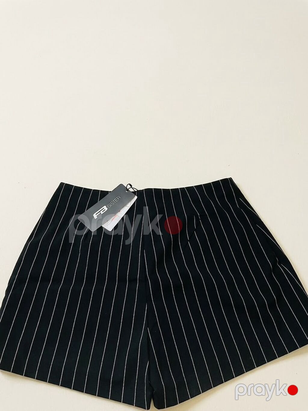 Qadın şort-ətək (skort) – FB Sister - Rəng: qara, incə ağ zolaqlı — Şortlar, Bakı (2)