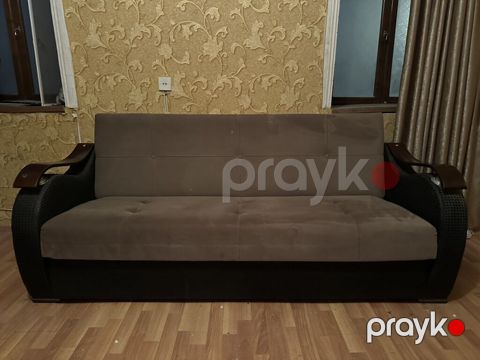 Qəhvəyi rəngdə 4 nəfərlik divan - Klassik-modern dizayn: Düz xəttli — Bakı