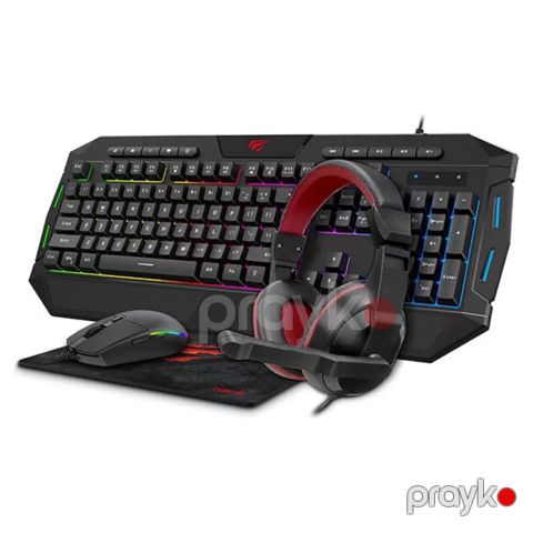 Havit KB501CM Combo Keyboard Mouse Headset Mousepad (6939119028312) — Bakı
