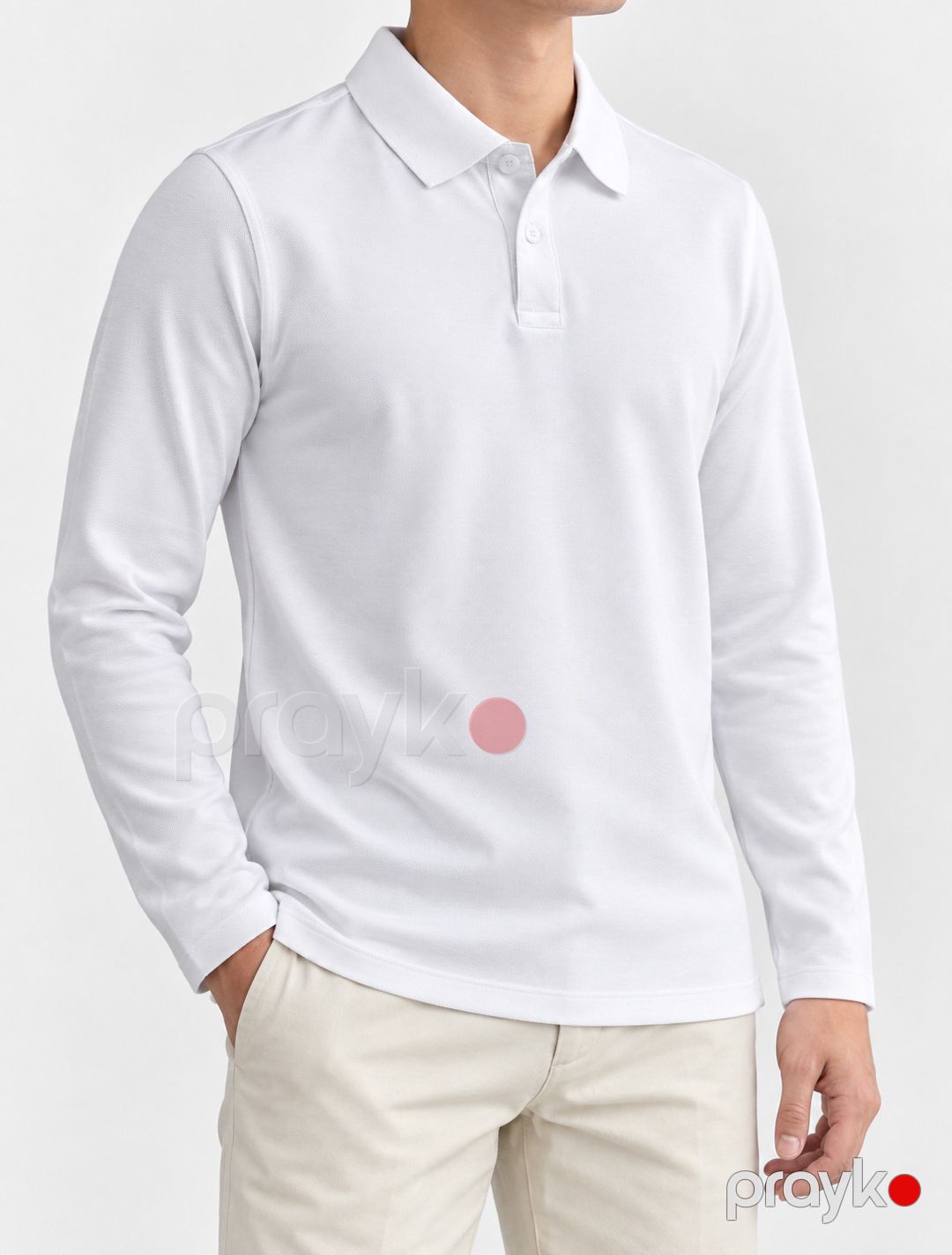 Məktəbli uzunqol polo, ağ, pambıq, ölçü S — Mallar, Bakı (2)