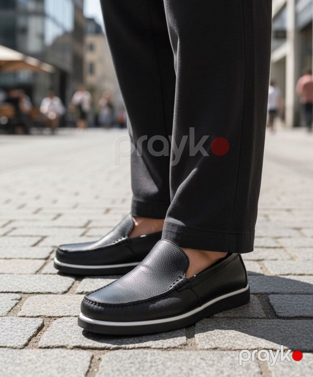 Kişilər üçün lofer TCS_2639, qara, eko dəri, ölçü 39 — Mallar, Bakı (2)