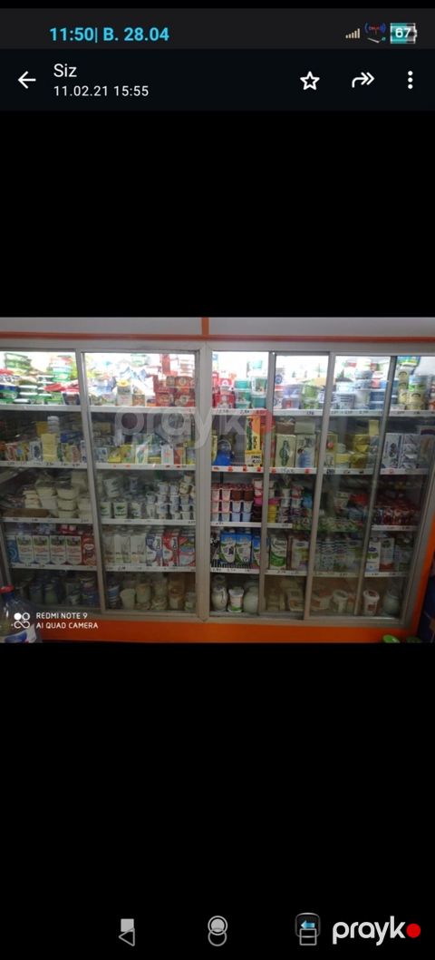 Mağaza vitrin soyuducusu – çoxgözlü, sürüşkən şüşə qapılı – 4 bölməli — Bakı
