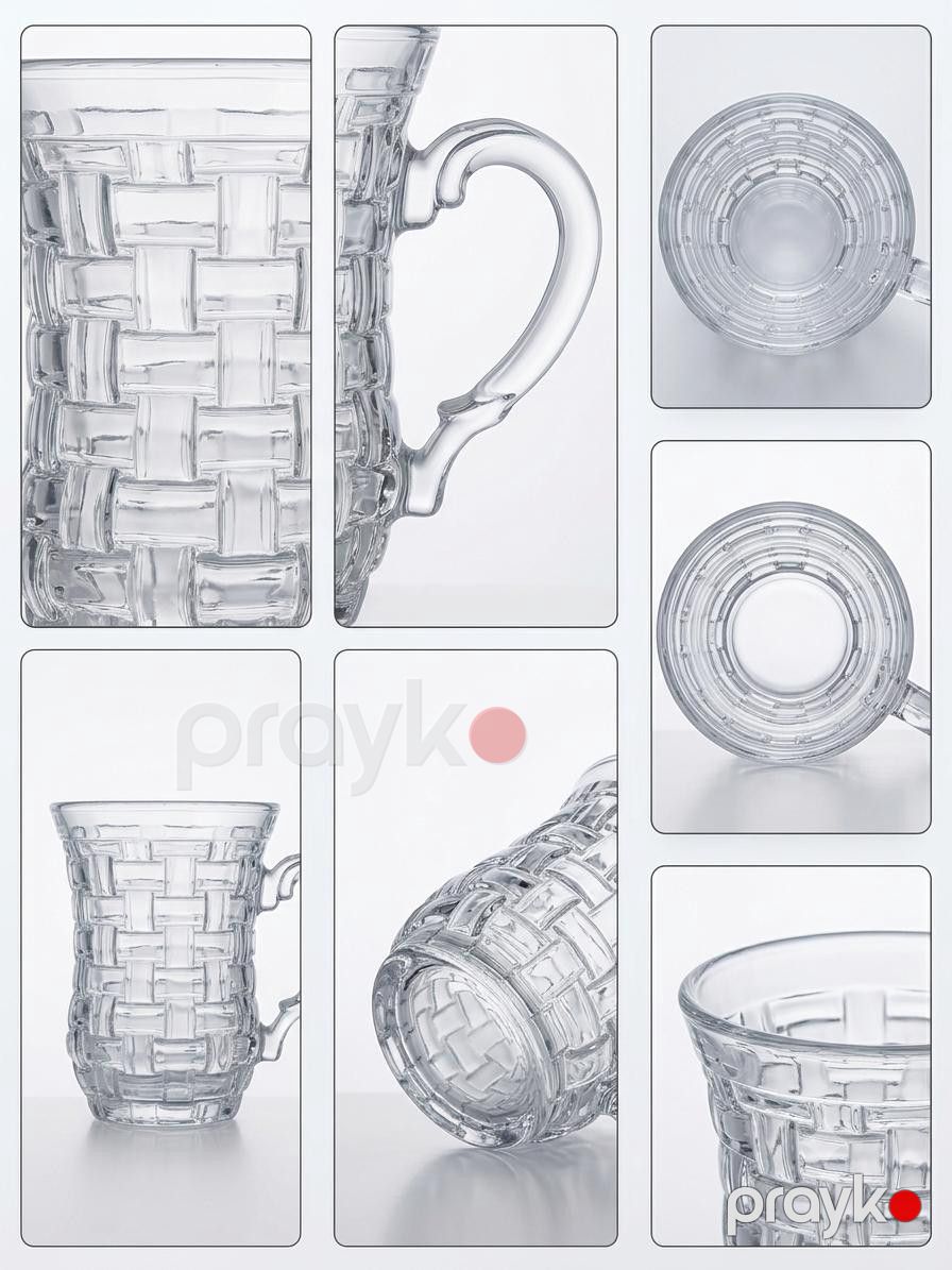 Fincan dəsti JT glass, bərkidilmiş şüşə, şəffaf, 6 əd, 200 ml — Mallar, Bakı (2)