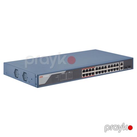 Hikvision 24 Port Fast Ethernet Smart POE Switch — Pctech — Surveillance cameras