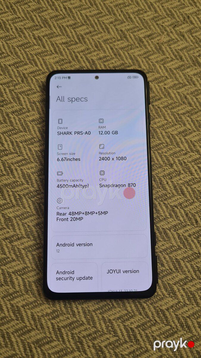 Xiaomi Black Shark 4 Mirror Black 128GB/12GB — Smartfonlar, Bakı (2)