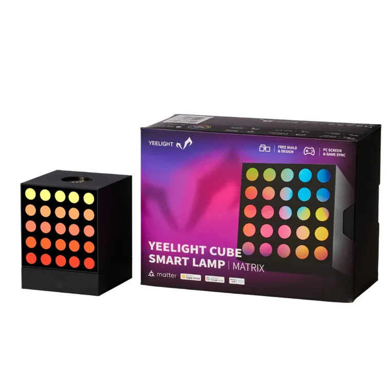 Ağıllı işıqlandırma Yeelight Cube Smart Lamp Matrix Black (YLFWD-0010) — Bakı