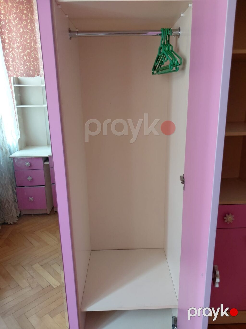 Uşaq/yeniyetmə otağı üçün komplekt mebel dəsti Rəng: krem + çəhrayı — Uşaq mebeli dəstləri, Bakı (6)
