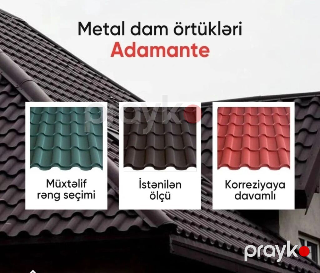 Şifer, Dəmir, Yeni, Ünvandan götürmə, Pulsuz çatdırılma, Rayonlara çatdırılma, Ödənişli quraşdırma, Zəmanətli, Kredit var — Dam örtükləri, Bakı (8)