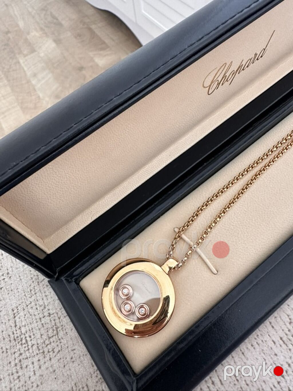 Boyunbağı, Chopard, Sarı qızıl, 750 Əyar — Qolye və zəncir, Xırdalan (4)