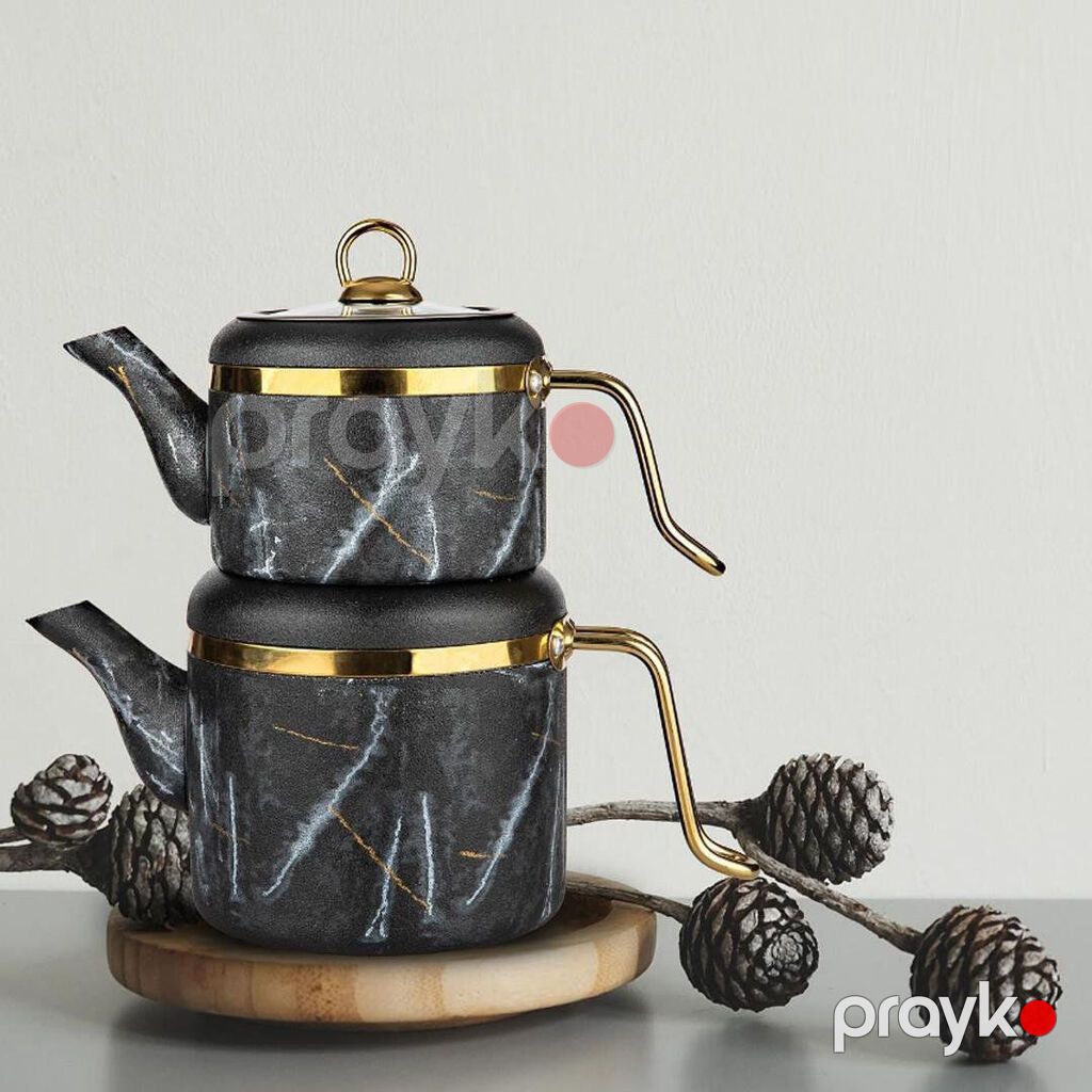 2852 Məhsulun adı: Çaydan dəsti Ozlife Qranit Qara 2250/1500 ml — Çaynikler və qəhvə qabları, Bakı (2)