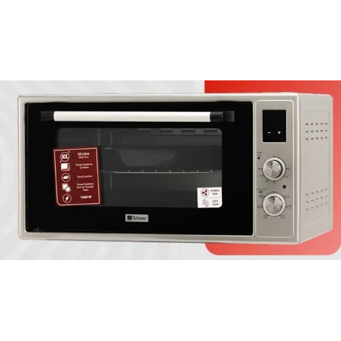 Silver SL-2065 Mikrodalğalı Soba 50L 1600W Aeroqril və Ekran — Bakı