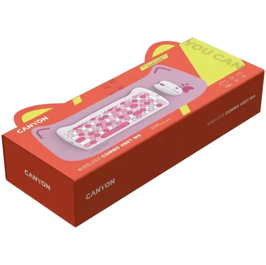 Klaviatura Canyon HSET-W6 Pink (CNS-HSETW6PK) — Mallar, Bakı (5)