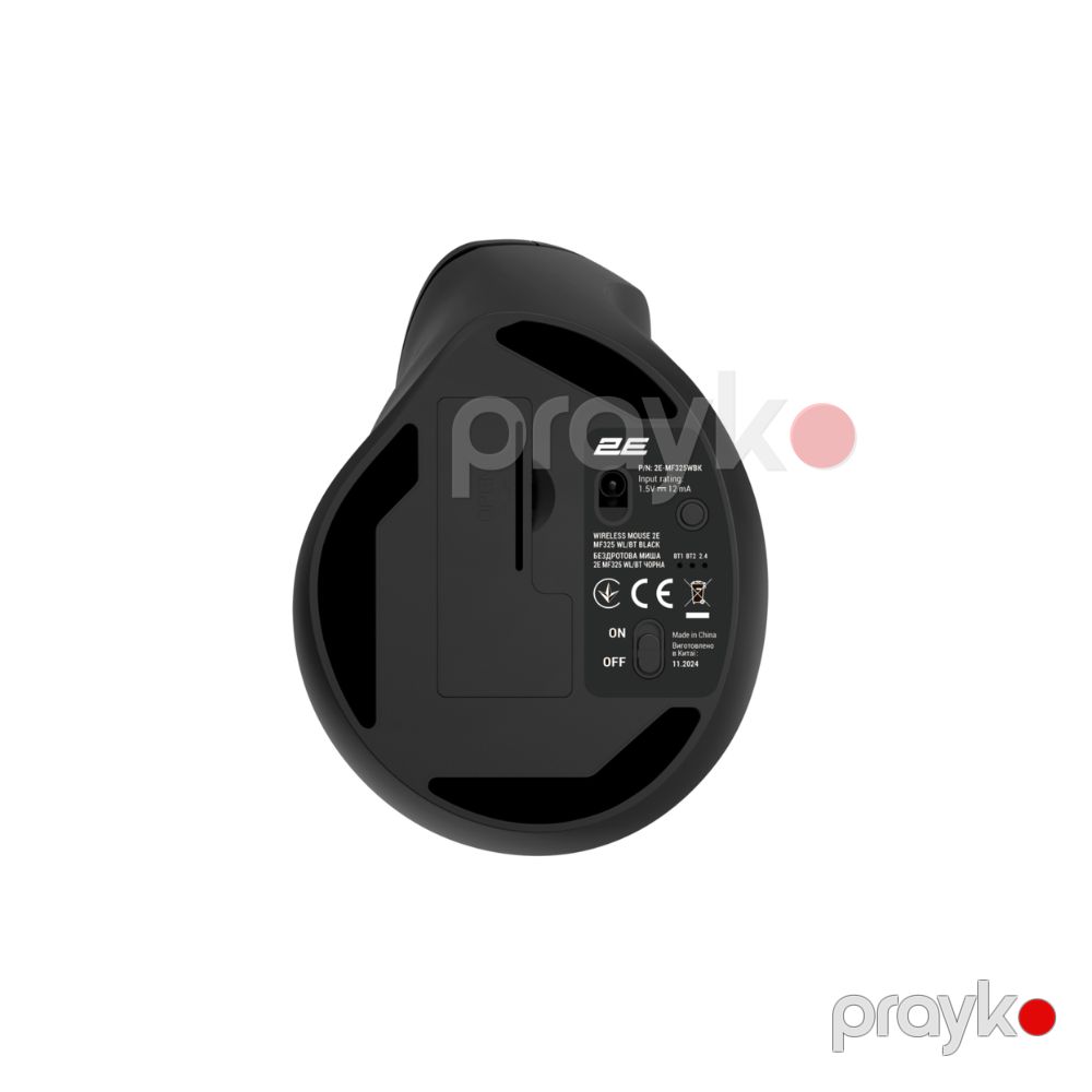 2E Mouse MF325 Silent, Wl/bt, vertical, black (2E-MF325WBK) — Periferik cihazlar, Bakı (2)