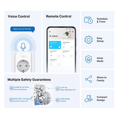 Tapo P100 Mini Smart Wi-Fi Socket — Ağıllı ev, Bakı (2)